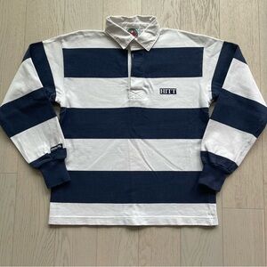 Vintage Barbarian Rugby Wear 100% Cotton Heavyweight Popover Stripe Collar Shirt